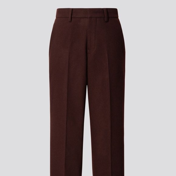 Jil Sander / Uniqlo +J - Women Dark Brown Wool Split Hem Slim Trouser Pant SZ 0 - Picture 3 of 10
